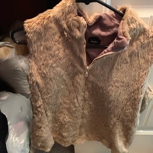 Tan Faux Fur Vest